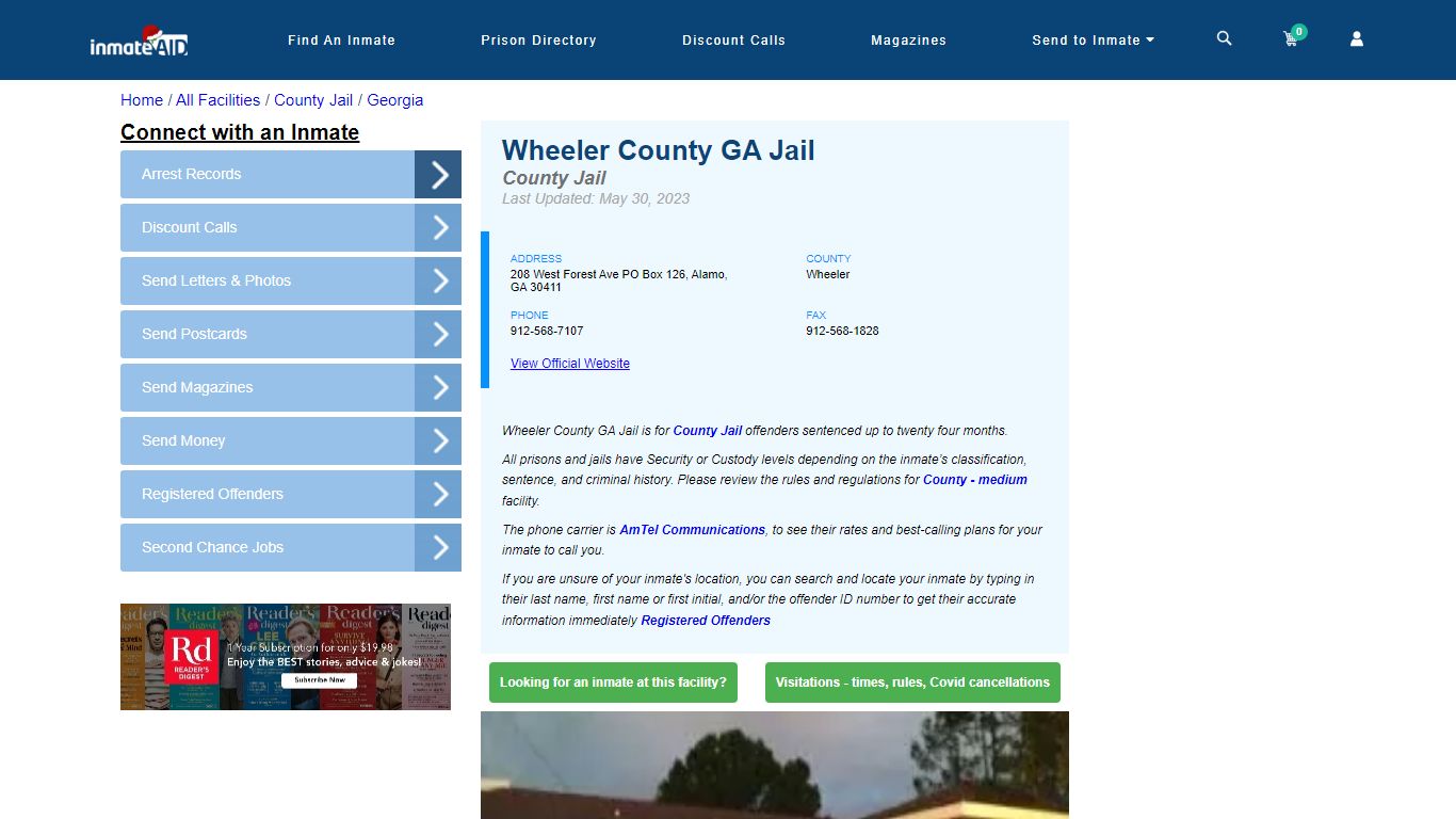 Wheeler County GA Jail - Inmate Locator - Alamo, GA